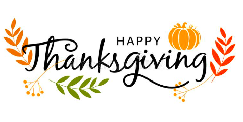 Clip Art of Happy Thanksgiving with pumpkin