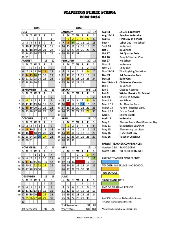 2324 School Calendar